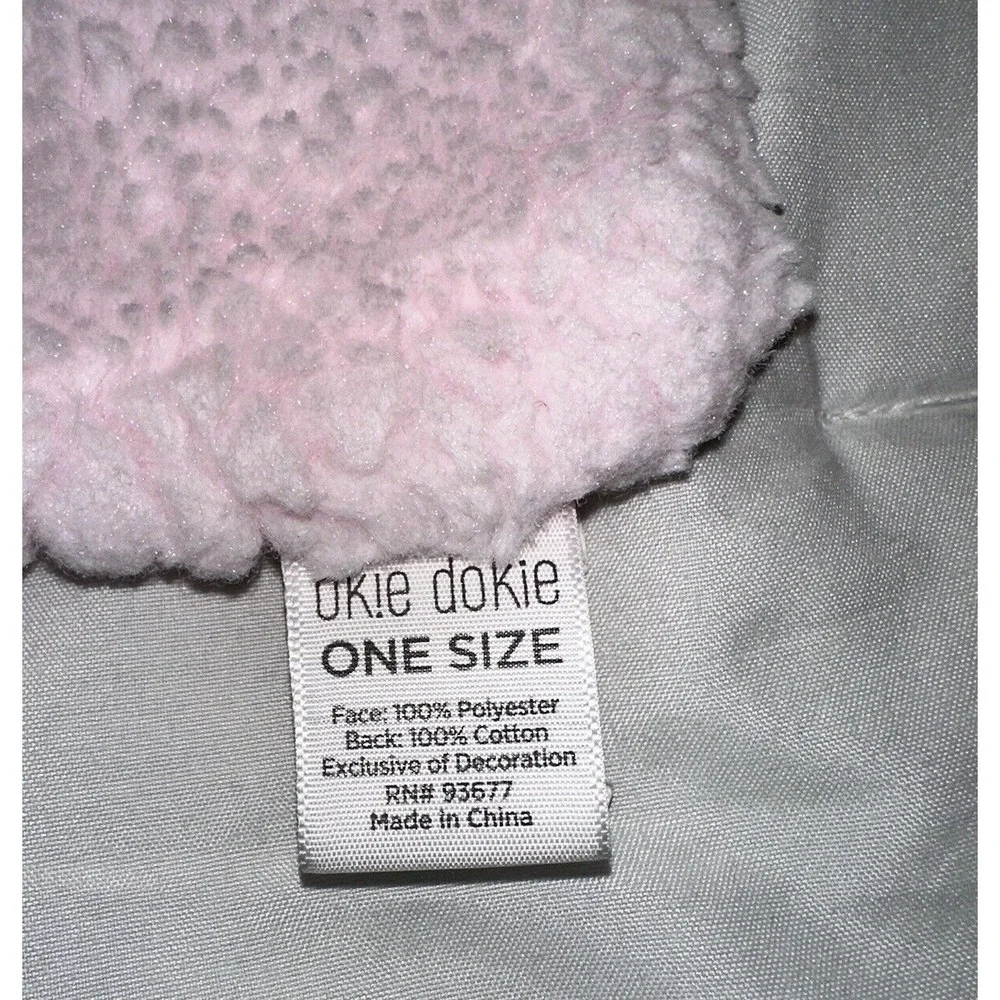 Okie Dokie Lovey Pink Bunny Rabbit Security Blanket Big Ears
